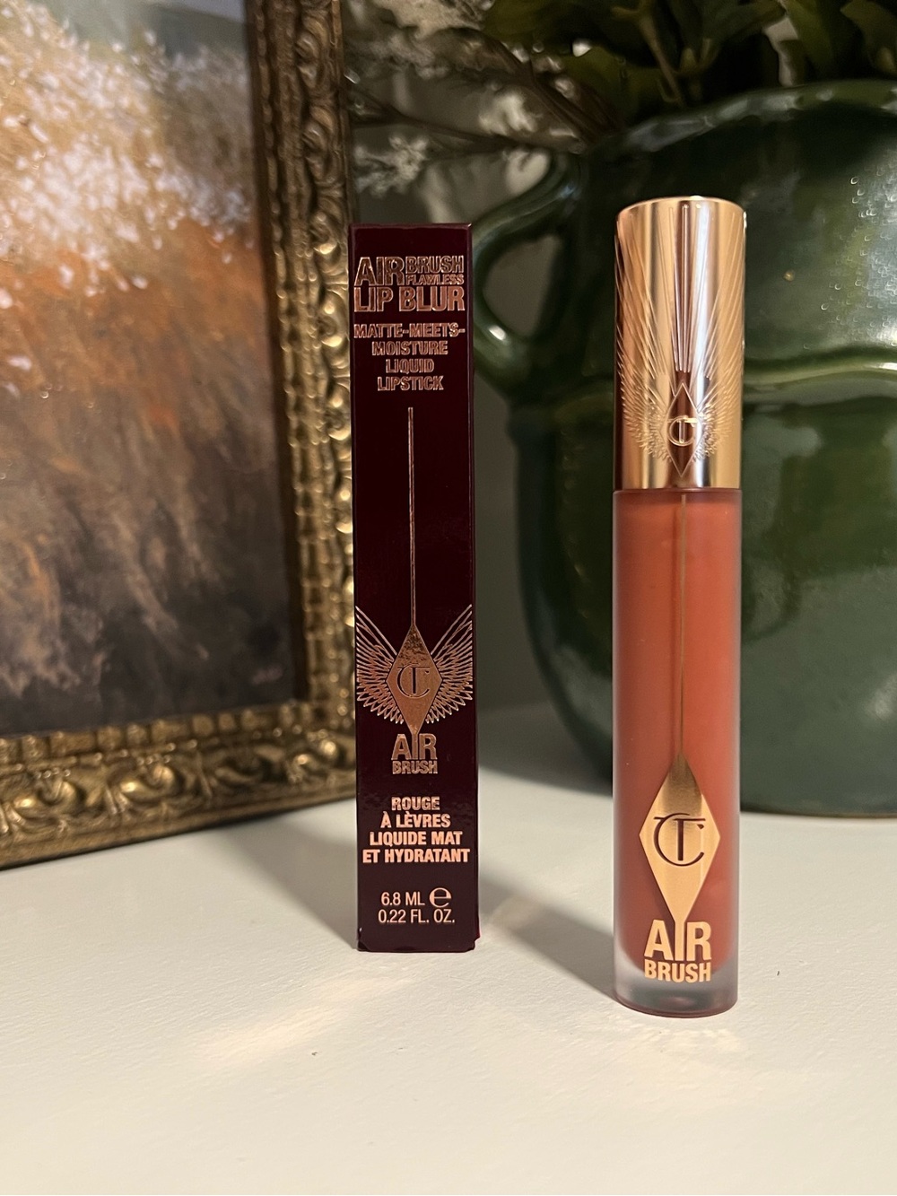 Charlotte Tilbury Airbrush Liquid Lipstick in "walk on no shame" #89.